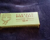 Alaskan Deer Call Western Call and Decoy Company Portland Oregon Cabin Decor Lodge Decor Hunting Outdoors Man Cave