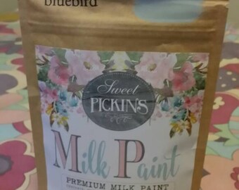 Sweet Pickins Milk Paint Color - Bluebird 6 oz. Makes 1 Pint