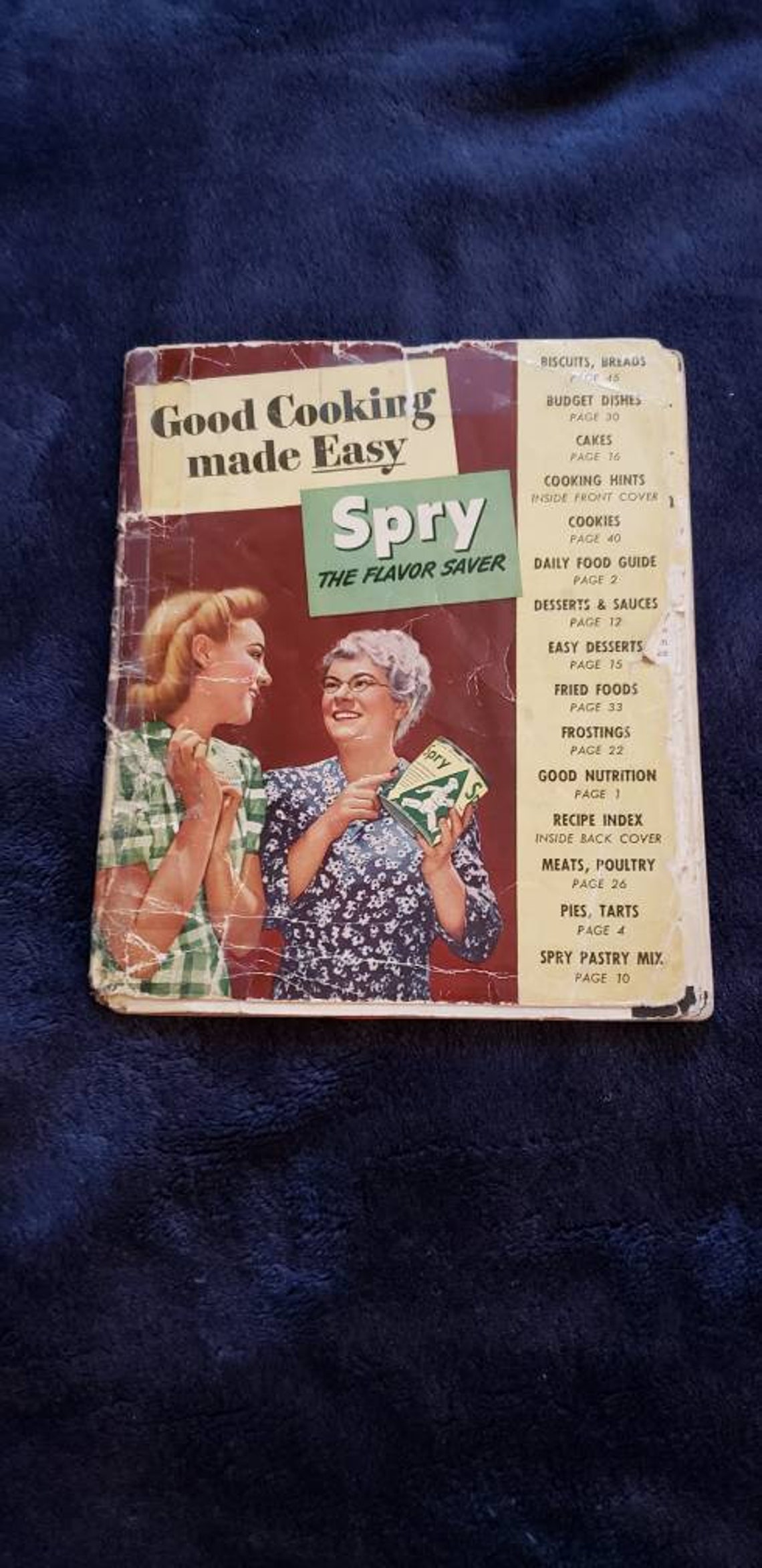 Spry Shortening Cooking Booklet Good Cooking Made Easy Aunt Etsy