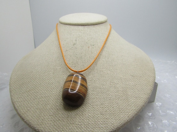 Tiger's Eye Nugget Necklace, 19".
