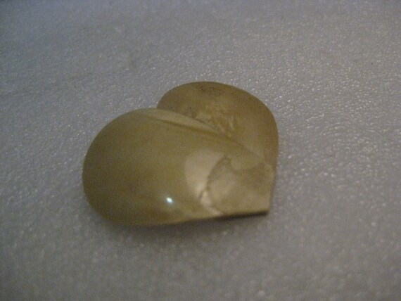 Vintage Celluloid Heart Brooch, Pearly Tan, 1930'… - image 7