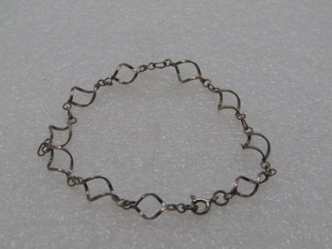 Vintage Sterling Spiral Linked Bracelet - Open Link, Artisan