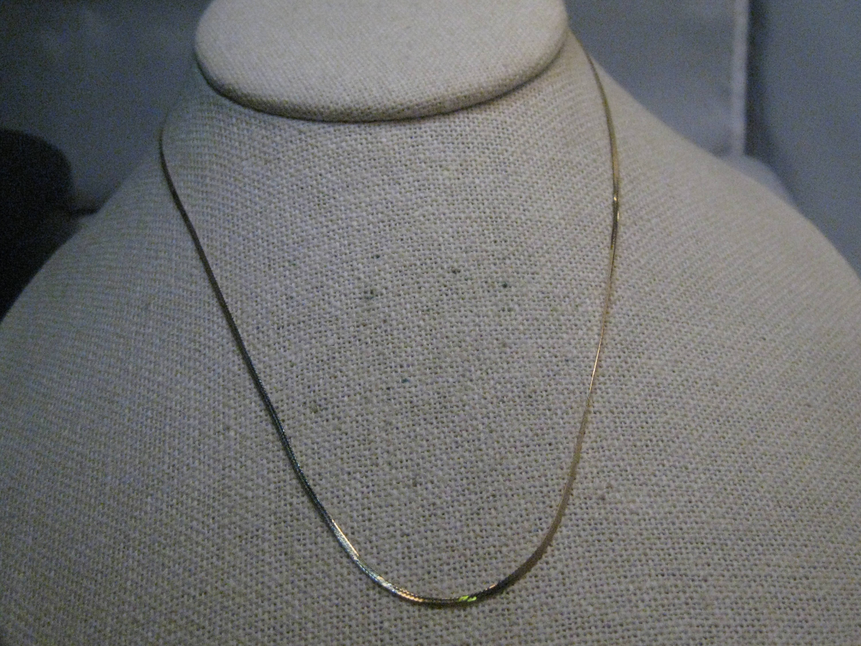 14kt Yellow Gold Herringbone Necklace, 16, 1.33 grams, Italy, signed A