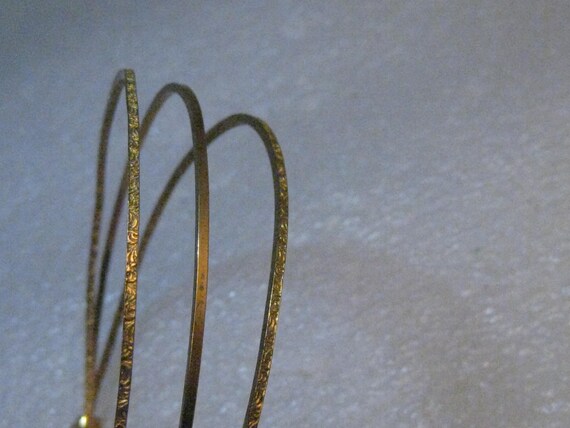 Art Deco Stackable Bangle Bracelets, 7.25", Stamp… - image 3