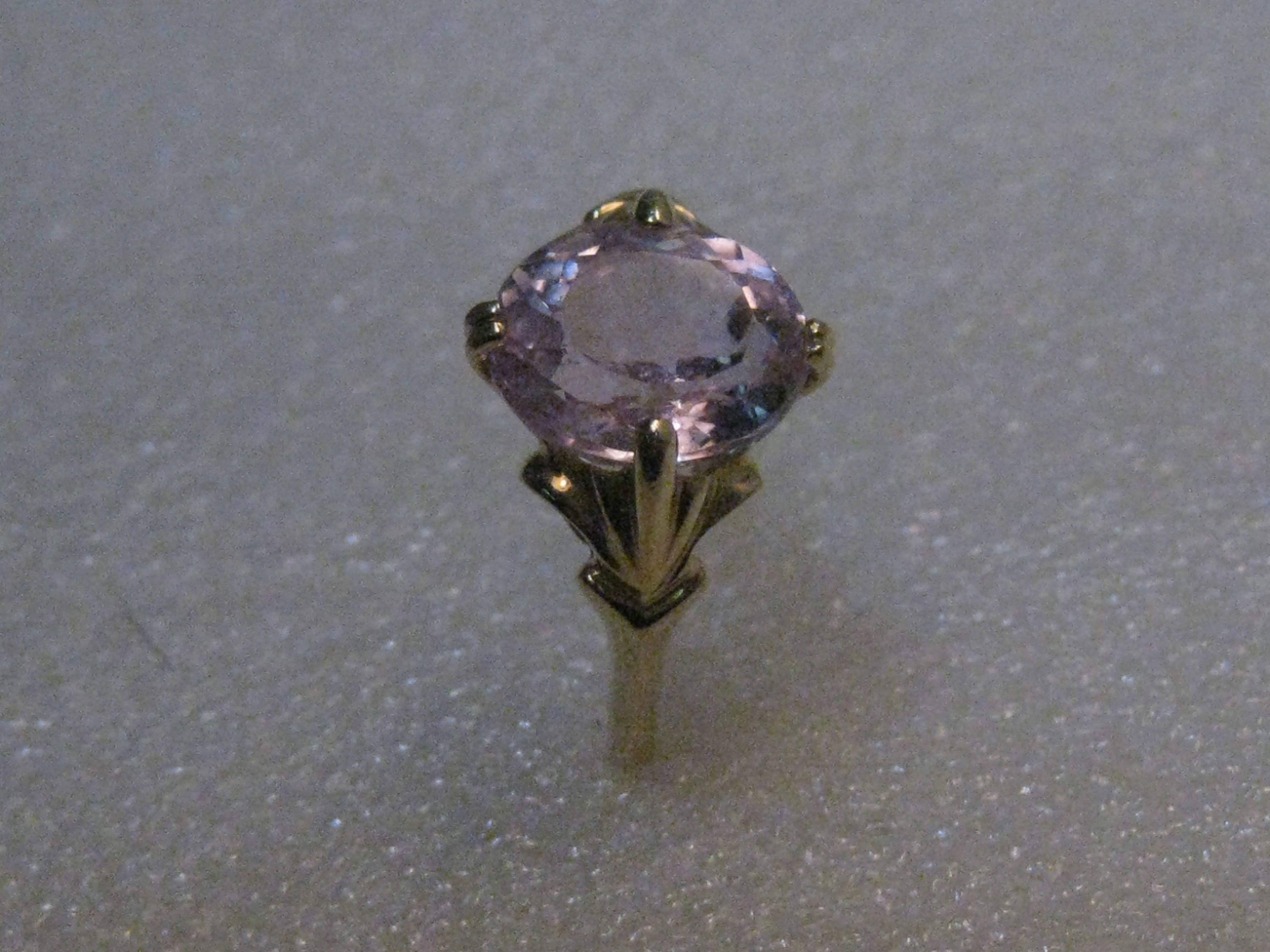 Vintage 14kt Morganite/beryl Ring, Size 9.5, 4.63 Grs. Solitaire ...