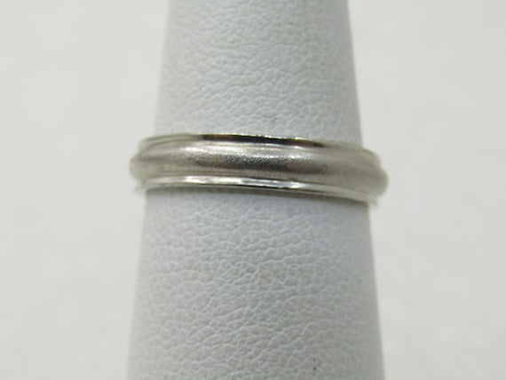 Vintage Sterling Silver Wedding Band, 3.5mm Sz. 6