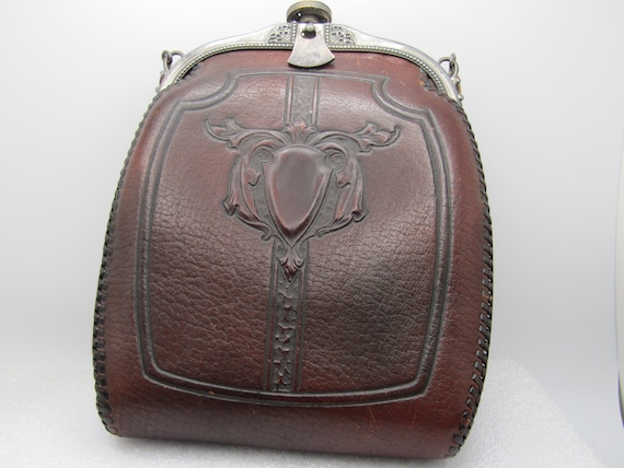 Antique Justin Leather Goods, 1918 Leather Purse.