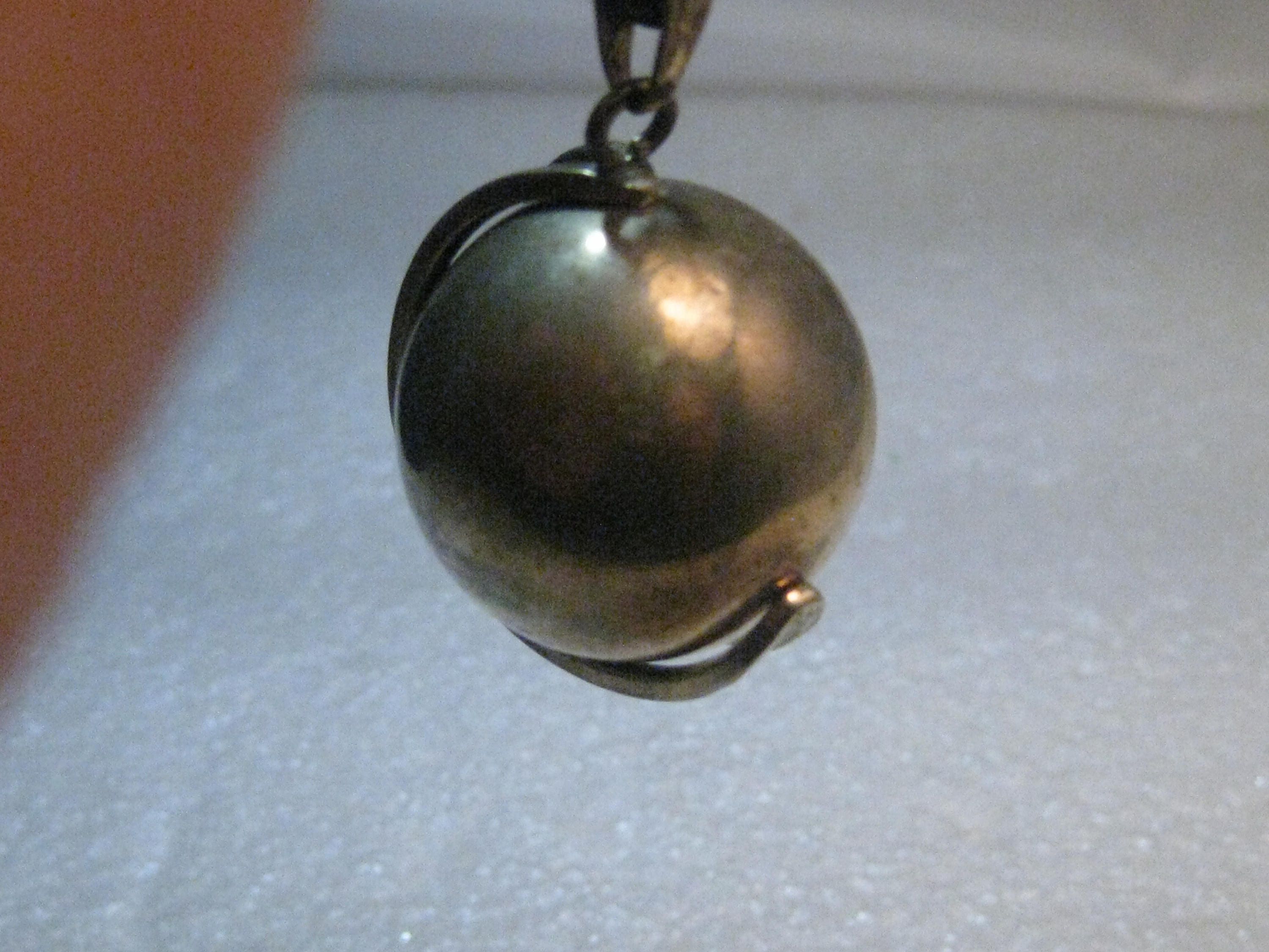 Vintage Silver Chime Ball/Orb. 28mm x 25mm plus bale, 18 grams, 1980's