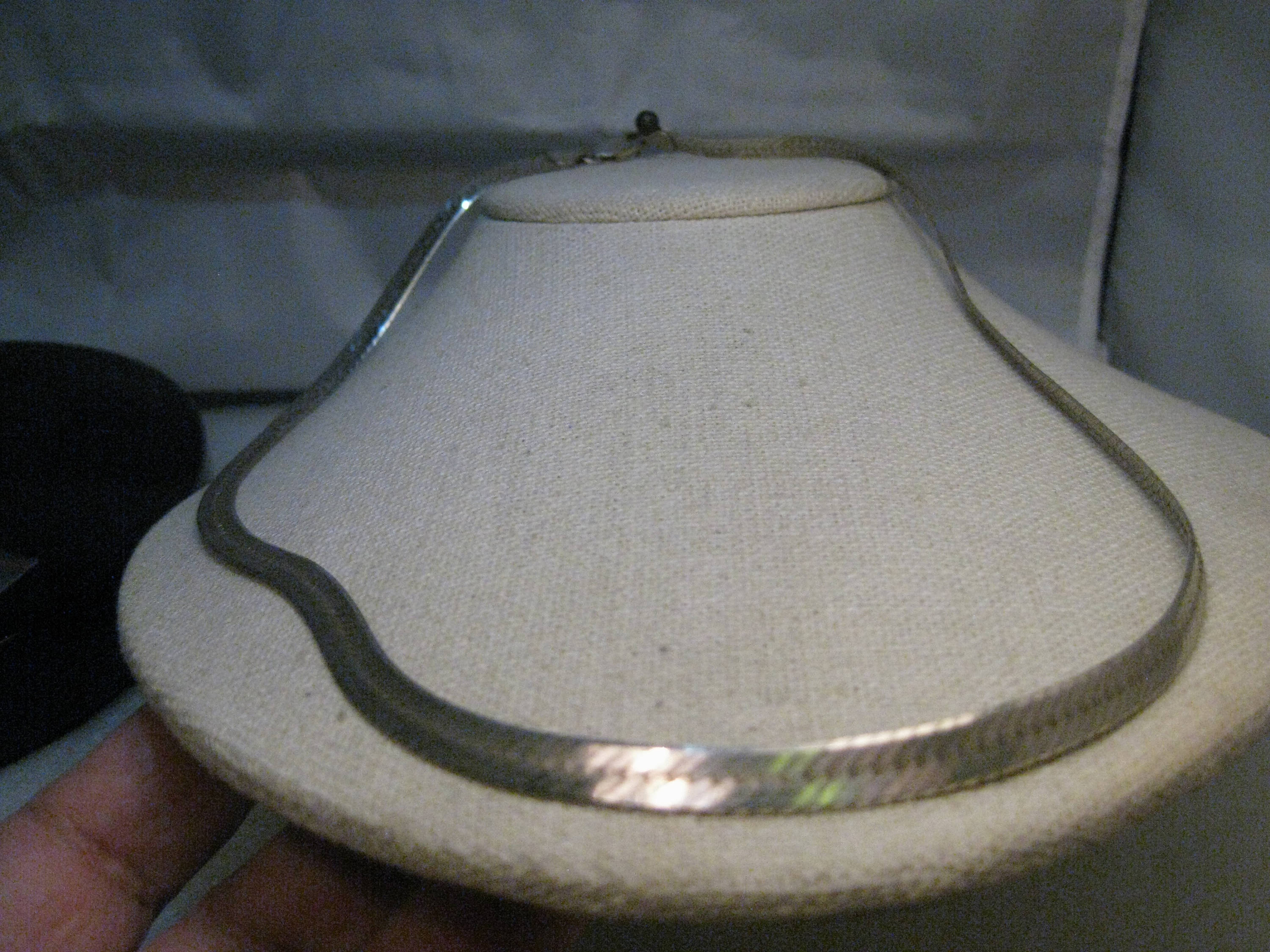 Sterling Reversible Herringbone Necklace, 6mm wide, 20, Beveled, 16.41gr.