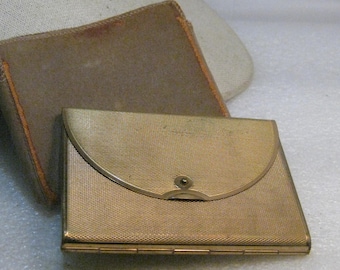 Vintage Coty Hinged Envelope Compact in Case, 1950's