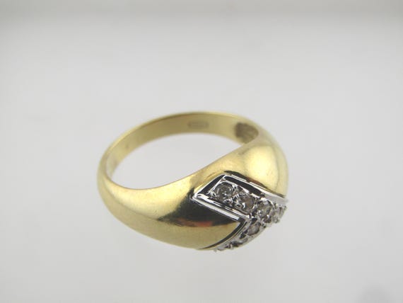 Vintage 18kt Multi-Diamond Domed Ring, Sz. 6.  1960'S-1980'S, 4.06 grams