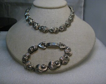 70's vintage silver925 necklace＆bracelet Vintage Jaycraft Necklace & Bracelet Set 14.5