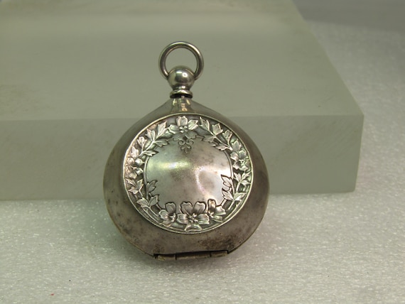 Antique Silver Coin Holder Locket/Pendant, 1800's-1910.