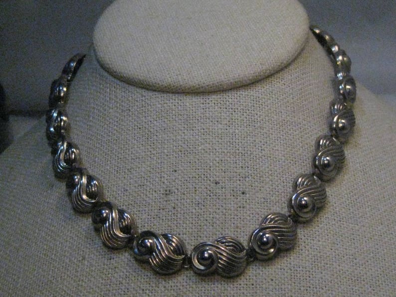 Vintage Jaycraft Necklace /& Bracelet Set 14.57 Silver Tone 1940/'s