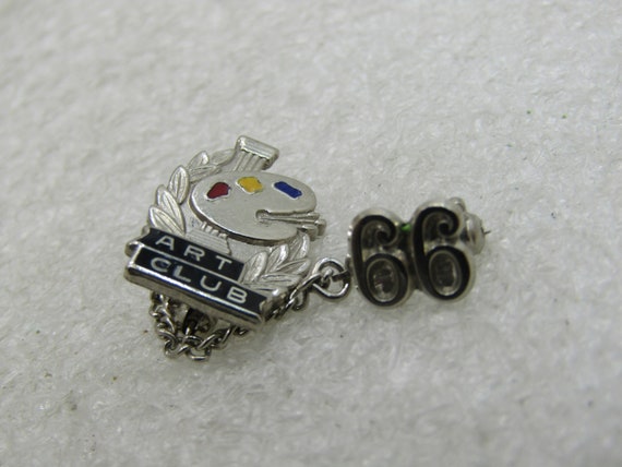 Vintage Sterling Silver Art Club '66 Pin, signed … - image 3