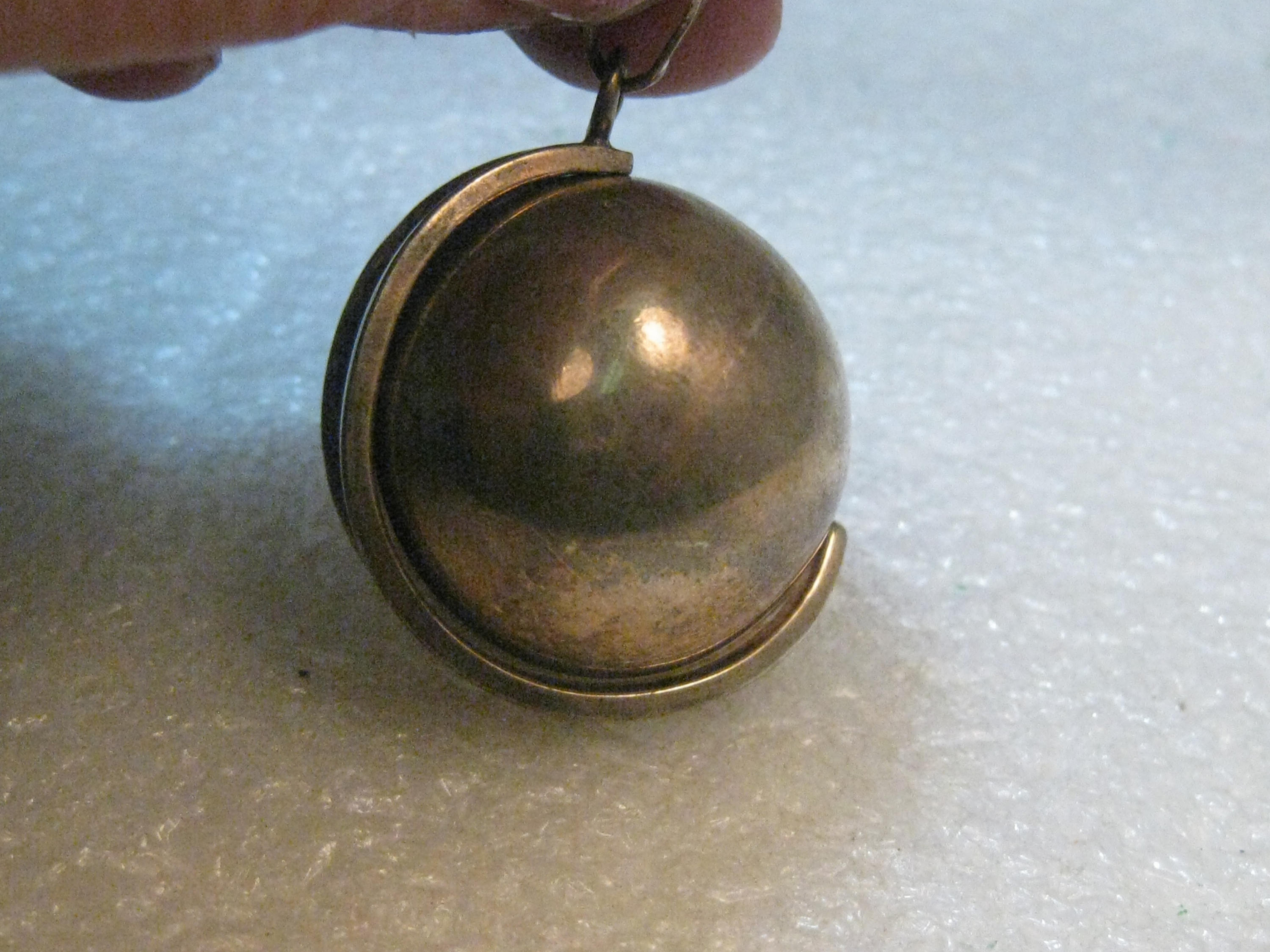 Vintage Silver Chime Ball/Orb. 28mm x 25mm plus bale, 18 grams, 1980's