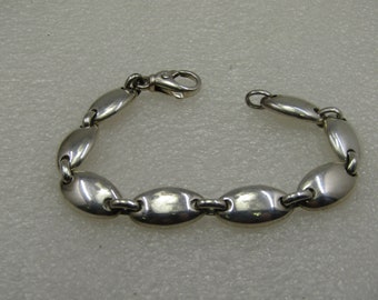 Vintage Sterling Silver Tiffany Oval Link Bracelet, 7.5", Solid