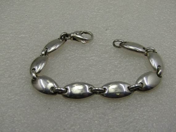 Vintage Sterling Silver Tiffany Oval Link Bracelet, 7.5", Solid