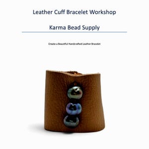 Leather cuff bracelet , PDF Workshop, Tutorial - instant download -