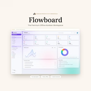 Project Management Workspace | Offline Kanban Board, Task Planner & Productivity Dashboard | HTML (Instant Download)