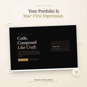 Developer Portfolio Template | Modern CV, Resume Showcase (Digital Download)