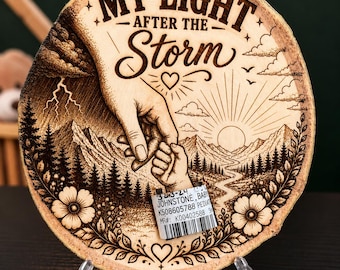 My Light After the Storm Krankenhaus Armband Display, Push Geschenk, Neugeborene Namensschild, erste Zeit Mutter Geschenk, Mutter Geschenk Postpartum, Neugeborene Zeichen