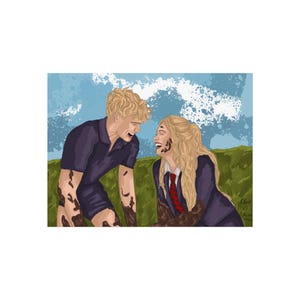 Inspired by binding 13 - Claire and Gibsie illustration