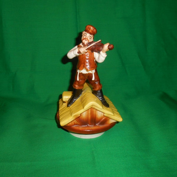 One (1), Fiddler on the Roof Figurine, Music Box.