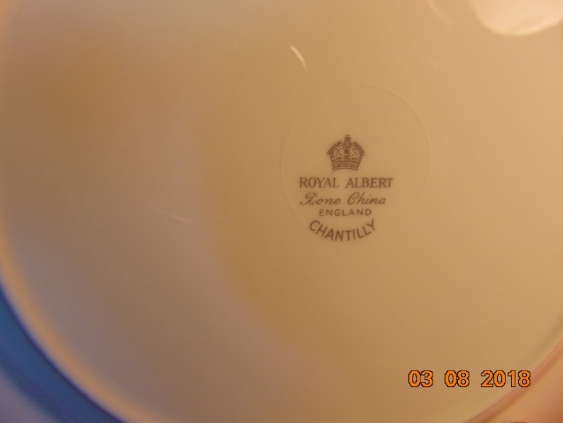 from Royal Albert China Bone China Salad Plate One in the Chantilly Pattern. of England 1 8 14