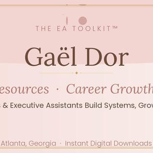 Executive Assistant Workbook | VA to EA Training | Operations Mastery Toolkit | Calendar Inbox Travel PDF