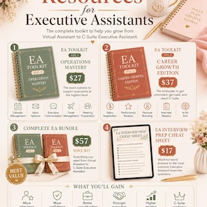 Virtual Assistant to Executive Assistant Bundle (Digital Download)