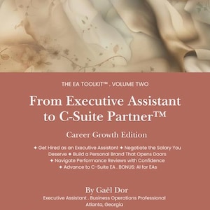Executive Assistant Career Growth Workbook: Salary Negotiation, Job Search, AI Tools (PDF)