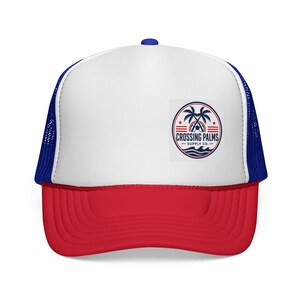 Crossing Palms Vintage Palmen-Logo Trucker Caps | Strand Surf Patch Hut | USA WM