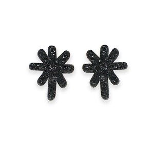 Magic stardust mini stud earrings in Black