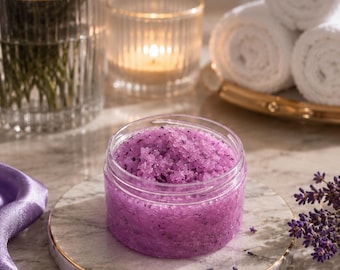 Lavish Lavender Body Scrub | Handmade Lavender Body Polish | Exfoliating Spa Scrub | Luxury Self Care Gift | Natural Lavender Skincare