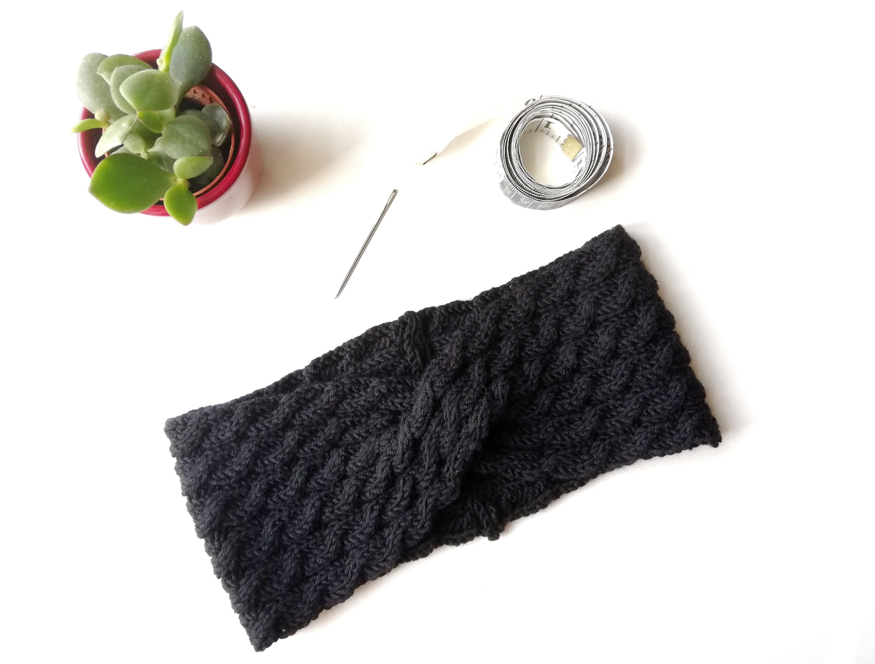 Knit headband women white knit headband head wrap accessory Etsy