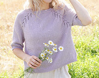 Knitted Jumper for Women, Hand Knit Sweater. Cotton Jumper