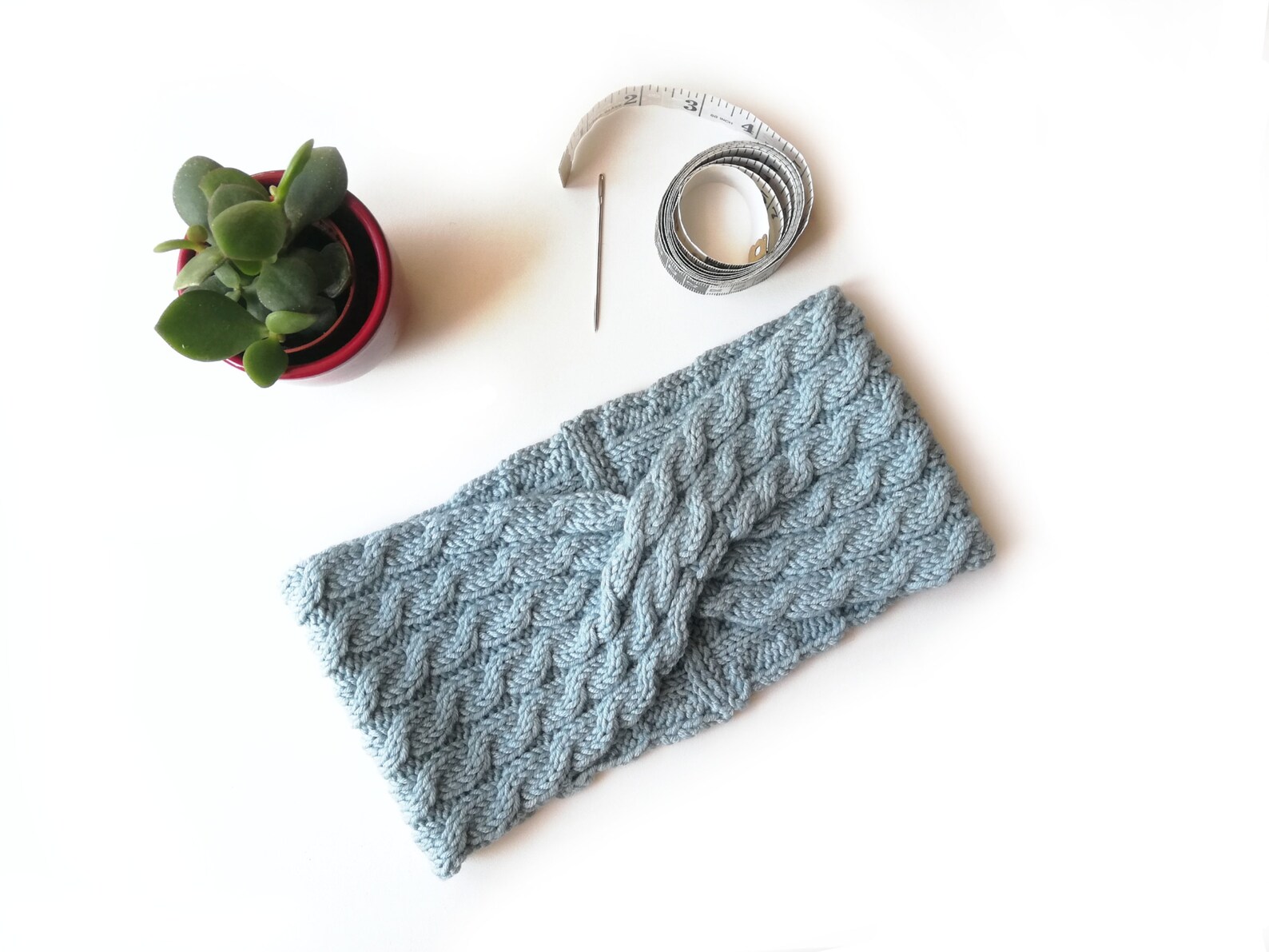 Knit headband women white knit headband head wrap accessory Etsy