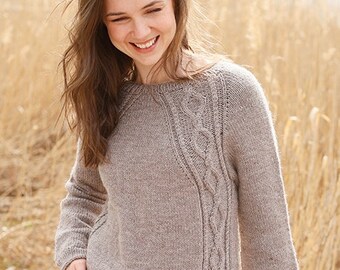 Hand knit wool sweater for women, knitted jumper, casual long-lasting clothing