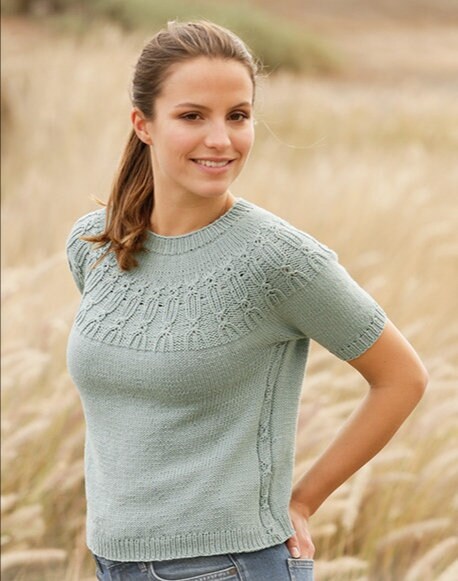 Knitted Jumper With Short Sleeves Hand Knit Sweater. Merino - Etsy