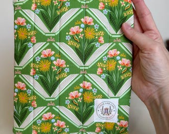 Quilted Kindle Sleeve | Padded E-Reader Case, Organic Cotton Floral Print
