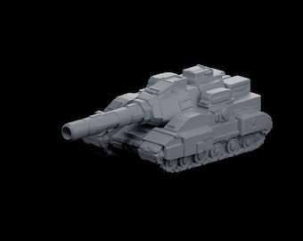 4 Frontline Siege Tank Resin Miniatures, 6mm/10mm/15mm