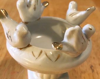 Miniature Ceramic Bird Bath