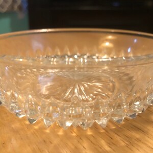 Anchor Hocking Cut Glass Serving Dish