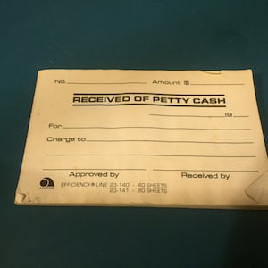 Mid Century Petty Cash Receipt Book