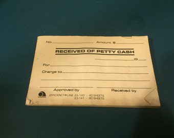 Mid Century Petty Cash Receipt Book