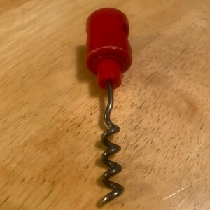 Red Bakelite Handle Corkscrew