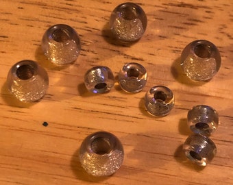 Gold & Silver Lucite Beads