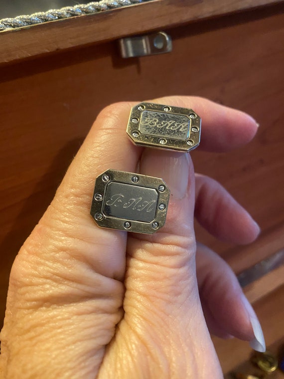 Gold and Silver Initial Cufflinks