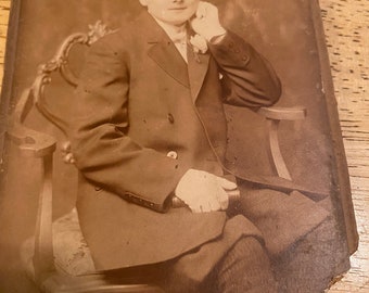 Sepia Photo of a Young Boy circa 1900